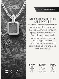 Meteorite Square Pendant Necklace