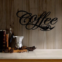Metal Hanging Wall Sign for Coffee Bar Decor