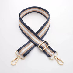 Casual Stripe Adjustable Bag Strap with Gold Thread