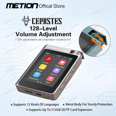 HiFi Lossless Music MP3 Player with Bluetooth 5.0