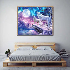 Diamond Painting Kit - Wolf Design for Adults (40x30cm)