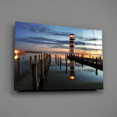 Lighthouse Glass Wall Art