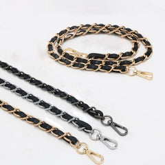 Small Xiangfeng PU Leather Bag Chain in Gold/Silver/Black