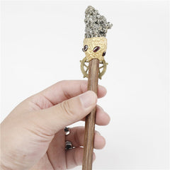 Natural Crystal Stone Magic Wand (33–36 cm)