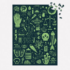 Occult & Curious 1000 Piece Glow in the Dark Jigsaw Puzzle Galison