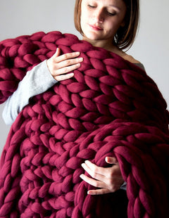 Nordic Thick Wool Hand-Woven Blanket