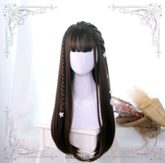Lolita Wig 65cm Black Long Straight Hairstyle