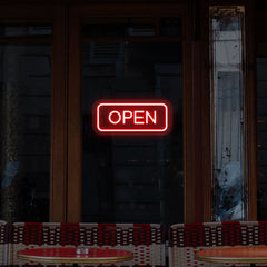 Open LED Neon Sign Rectangle Shape