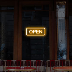 Open LED Neon Sign Rectangle Shape