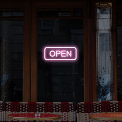 Open LED Neon Sign Rectangle Shape