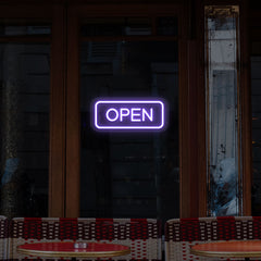 Open LED Neon Sign Rectangle Shape
