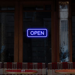 Open LED Neon Sign Rectangle Shape