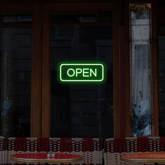 Open LED Neon Sign Rectangle Shape