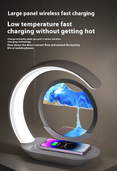 Wireless Sand Painting LED Night Light With Charger