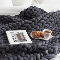 Nordic Thick Wool Hand-Woven Blanket