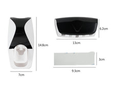 Wall-Mounted Toothpaste Dispenser and Toothbrush Holder