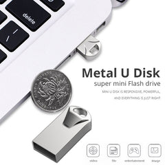 Silver Black Metal USB Flash Drive for Secure File Storage