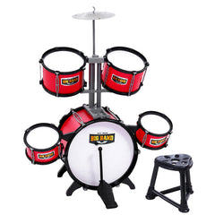Keezi Kids 7 Drum Set Junior Drums Kit Musical Play Toys Childrens