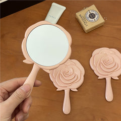 Portable Mini Rose Flower Makeup Mirror for Students