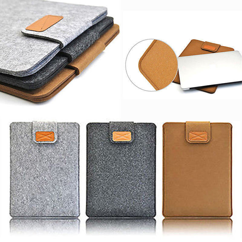 Slim Solid-Color Felt Cover for MacBook Air/Pro