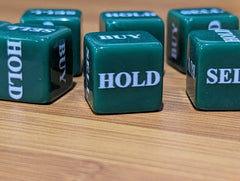 Stocks Dice d6 | Investment Decision Novelty Dice 6-Sided 16mm Funny Dice