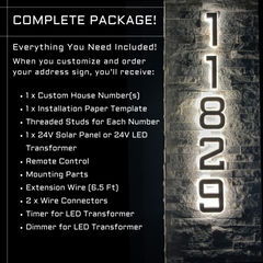 Backlit LED House Numbers – Custom Illuminated Address Numbers for Outdoor Use