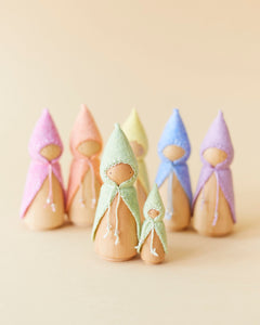 Pastel Green Wooden Gnome