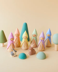 Pastel Green Wooden Gnome