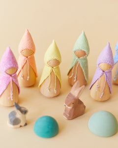 Pastel Green Wooden Gnome