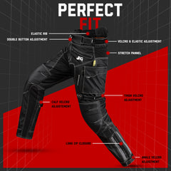 JAG Maverick Motorcycle Protective Pant - Black
