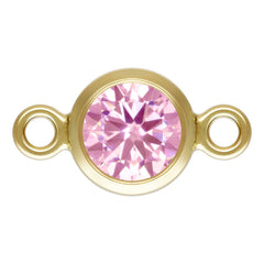 Birthstone Connectors, Gold Filled 14k, 4mm, For Permanent Jewelry