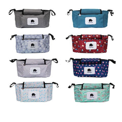 Print Strollers Baby Trolley Bag with Detachable Handbag Multifunctional Baby Stroller Organizer Pram Buggy Cart Hanging Bag XV2