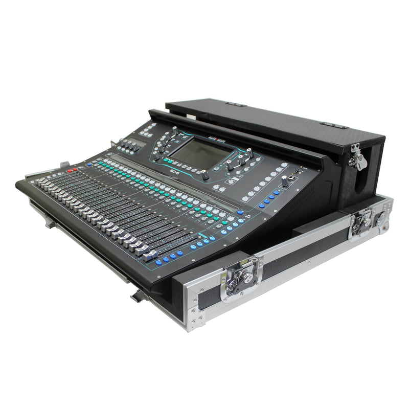 ProX XS-AHSQ6DHW - ATA Digital Audio Mixer Flight Case for Allen & Heath SQ6 Console with Doghouse compartment and Caster wheels