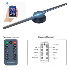 3D Holographic Fan with Bluetooth & App Control