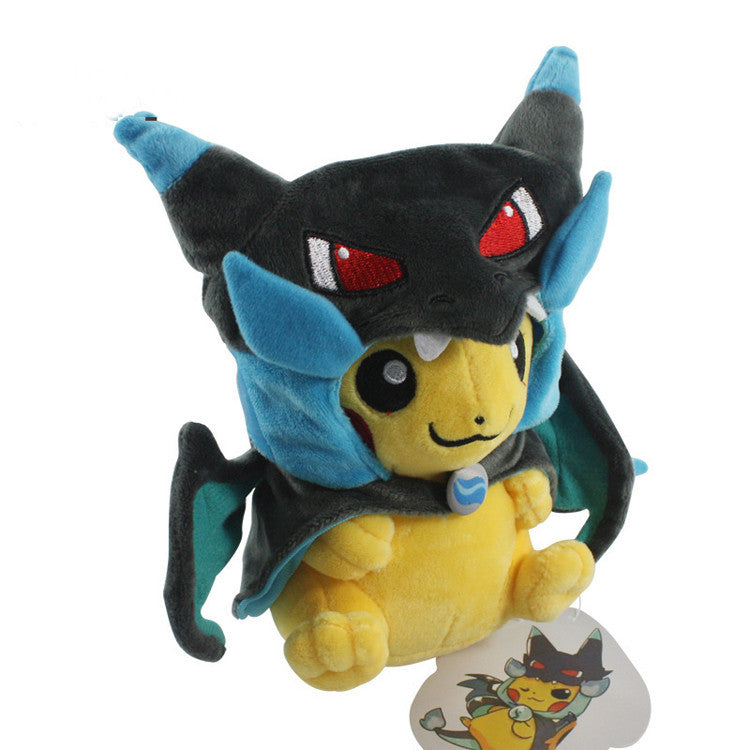 Pikachu Charizard Plush Costume with Hat (Blue/Yellow)