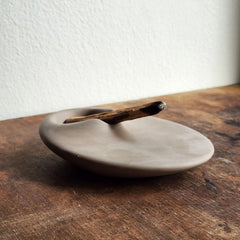 Sacred Wood Incense Burner Cement Stand