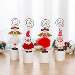 Wooden Christmas Santa Snowman Angel Decorative Clip