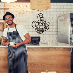 Metal Hanging Wall Sign for Coffee Bar Decor