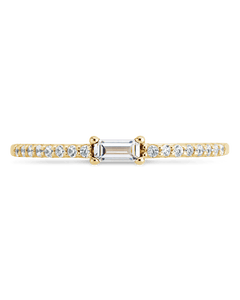 Sterling Silver Thin Clear CZ Stacking Birthstone Ring