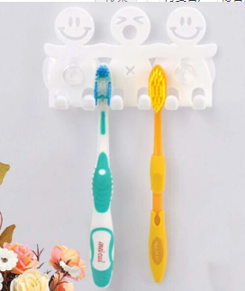 Cute Creative Smile Face Suction Toothbrush Holder