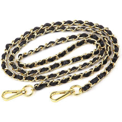 Small Xiangfeng PU Leather Bag Chain in Gold/Silver/Black