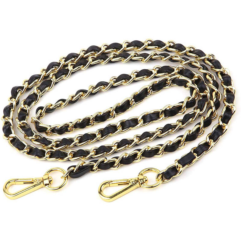 Small Xiangfeng PU Leather Bag Chain in Gold/Silver/Black