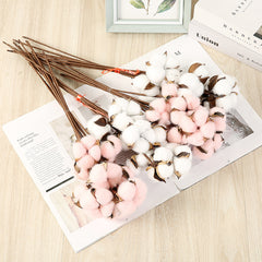 Wholesale Colorful Cotton Dried Flowers Christmas Bouquet Decor