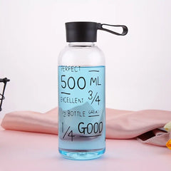 Creative Portable Plastic Cup with Lid and Clear Glass