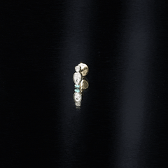Pear Shape Diamond Two Stone Helix Earring