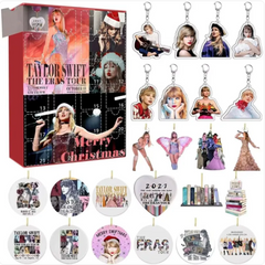 Christmas Advent Calendar Keychain – 24-Day Countdown for Kids & Adults, Cute Cartoon Ornament, 2024 Holiday Gift Idea