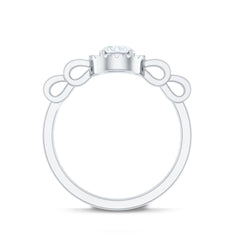 Lab Grown Diamond Minimal Engagement Ring For Her