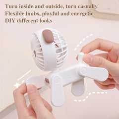 Cute Portable USB Rechargeable Handheld Fan (3 Speed)