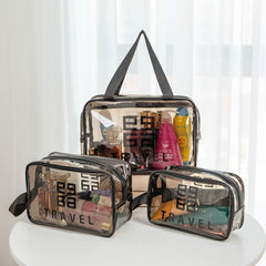 Transparent PVC Makeup Bag - Large Capacity Travel Tote
