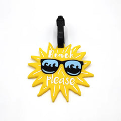 Creative Cartoon Fruit Luggage Tag with Donut Design